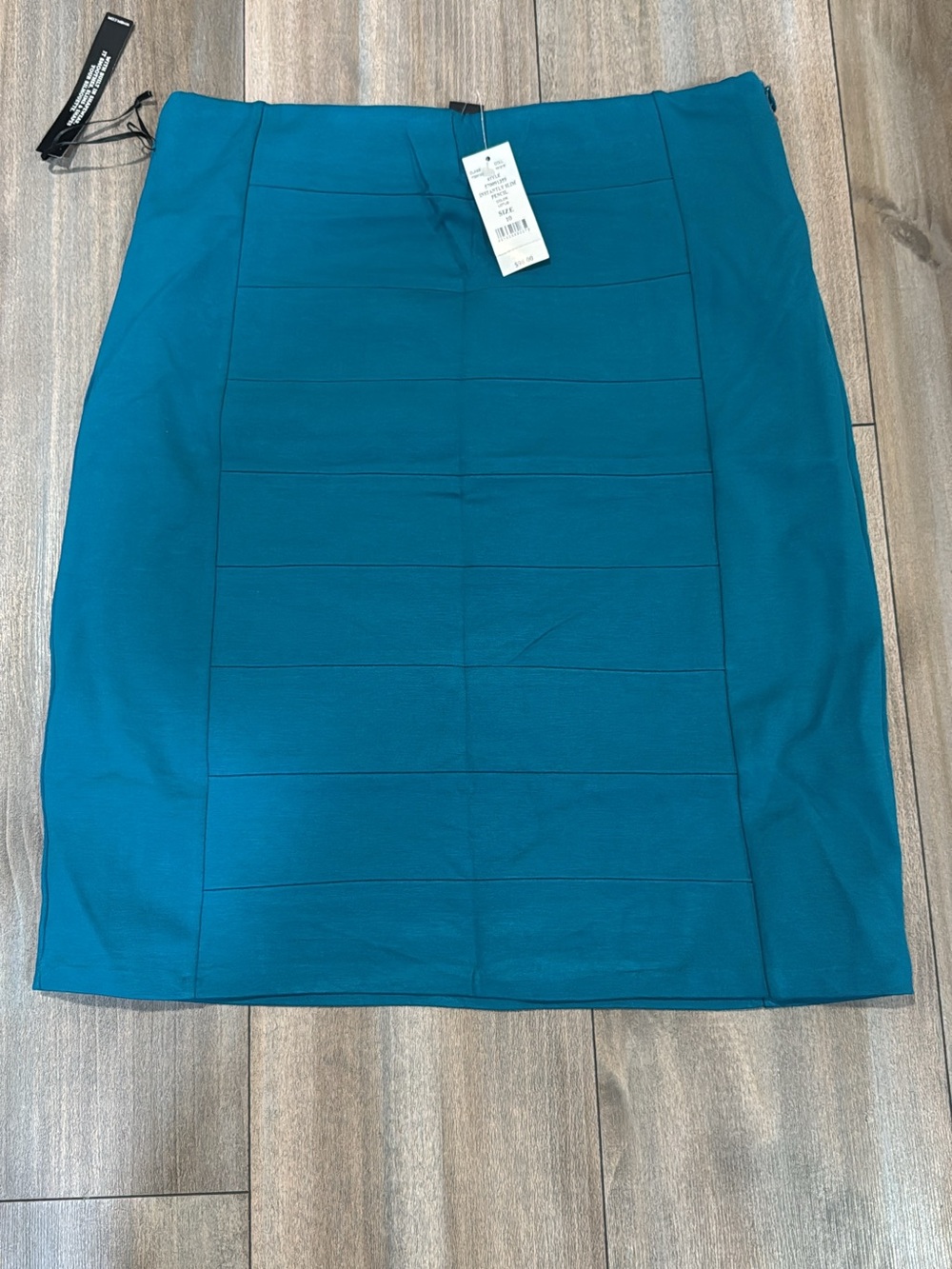 White House Black Market Teal Horizontal Panel Mini Skirt